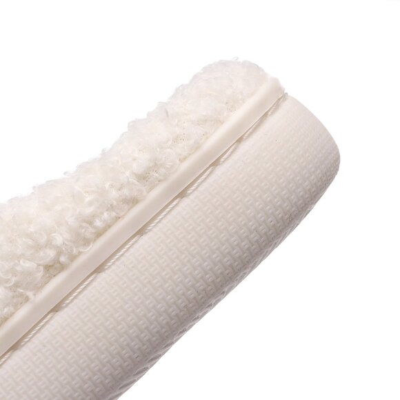 Funny French Bulldog Slippers Winter House Shoes, Fluffy Bedroom Slides - Picture 4 of 4